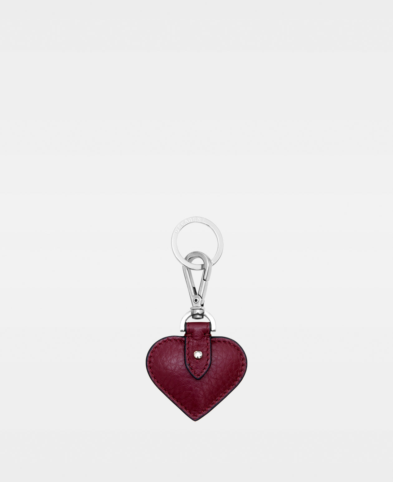 SMALL HEART key ring - Bordeaux