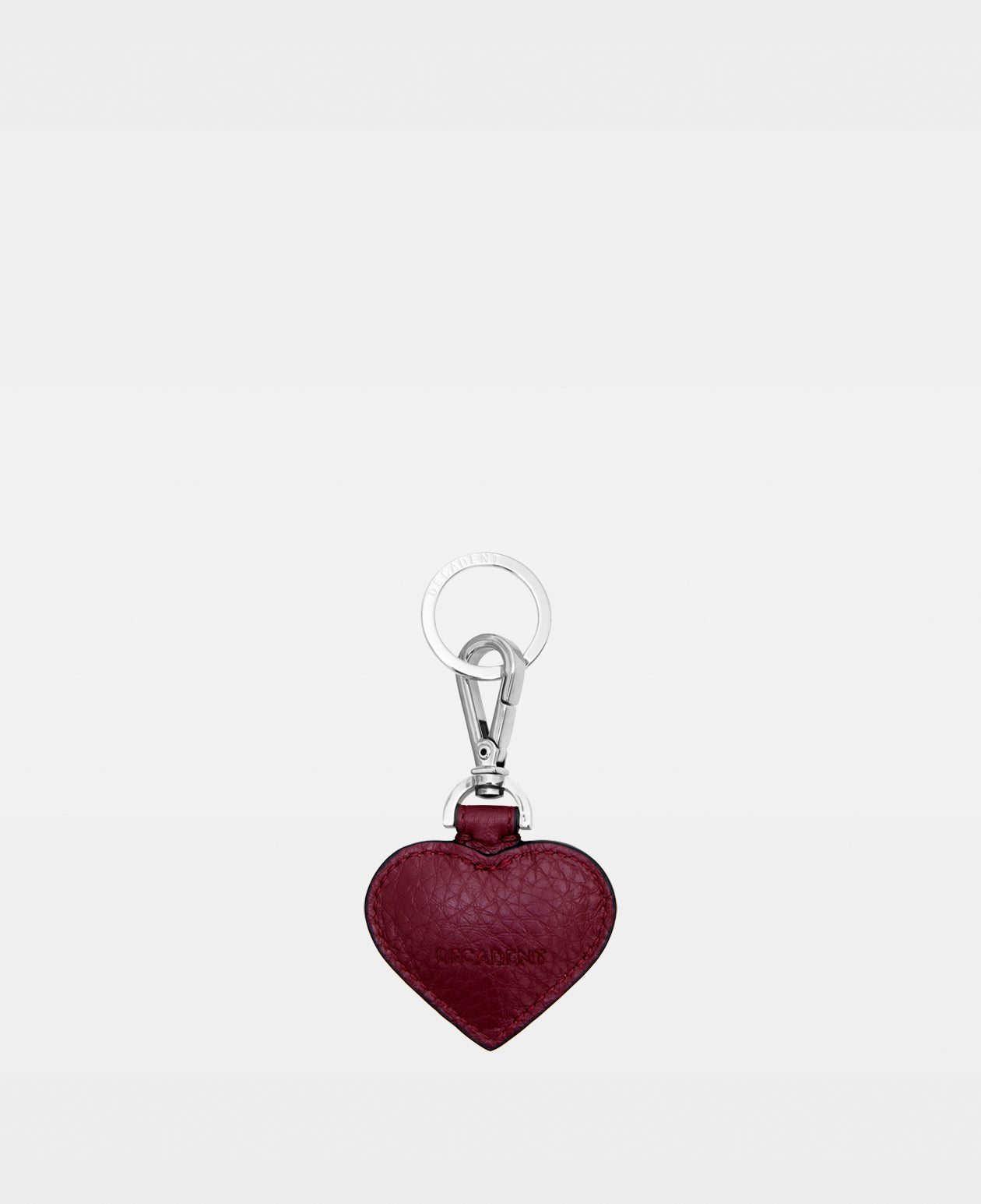 SMALL HEART key ring - Bordeaux