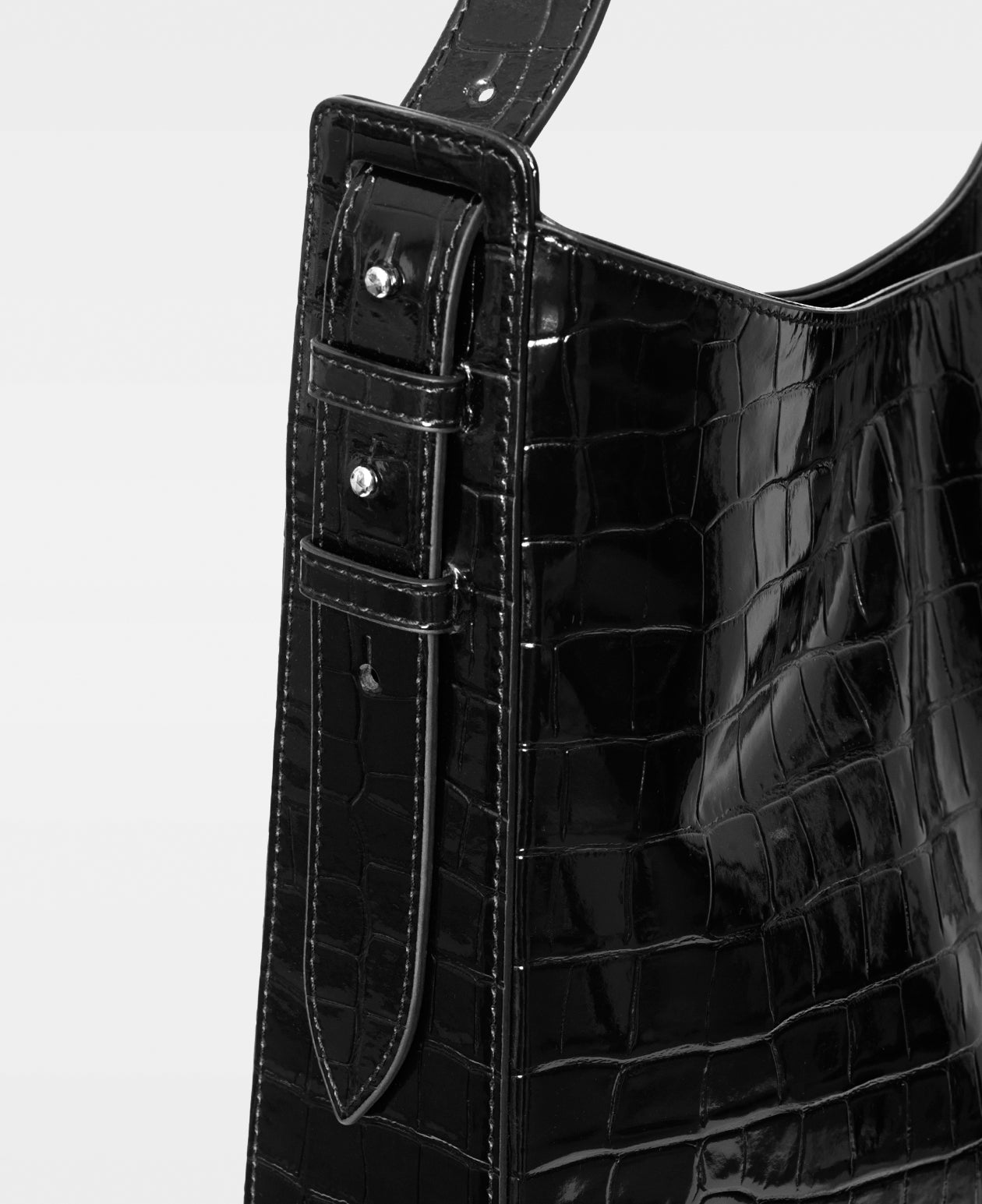 DECADENT COPENHAGEN FARRAH hobo bag Crossbody tasker Croco Black