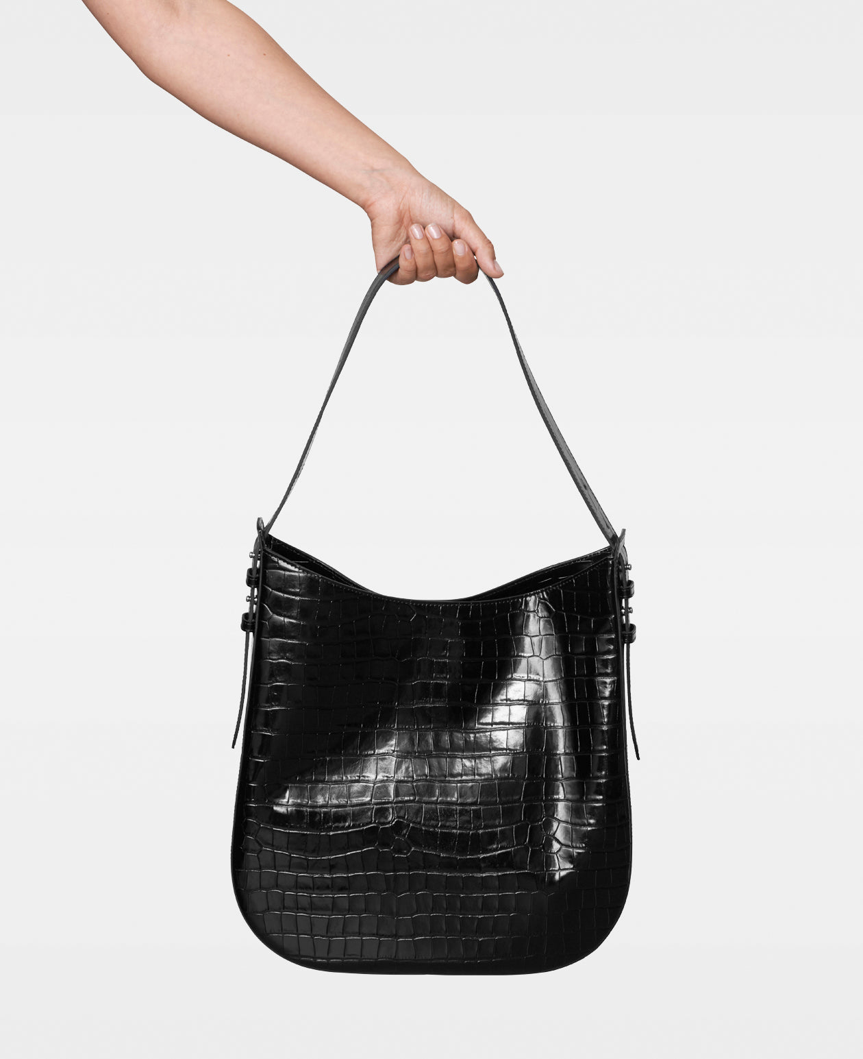 DECADENT COPENHAGEN FARRAH hobo bag Crossbody tasker Croco Black