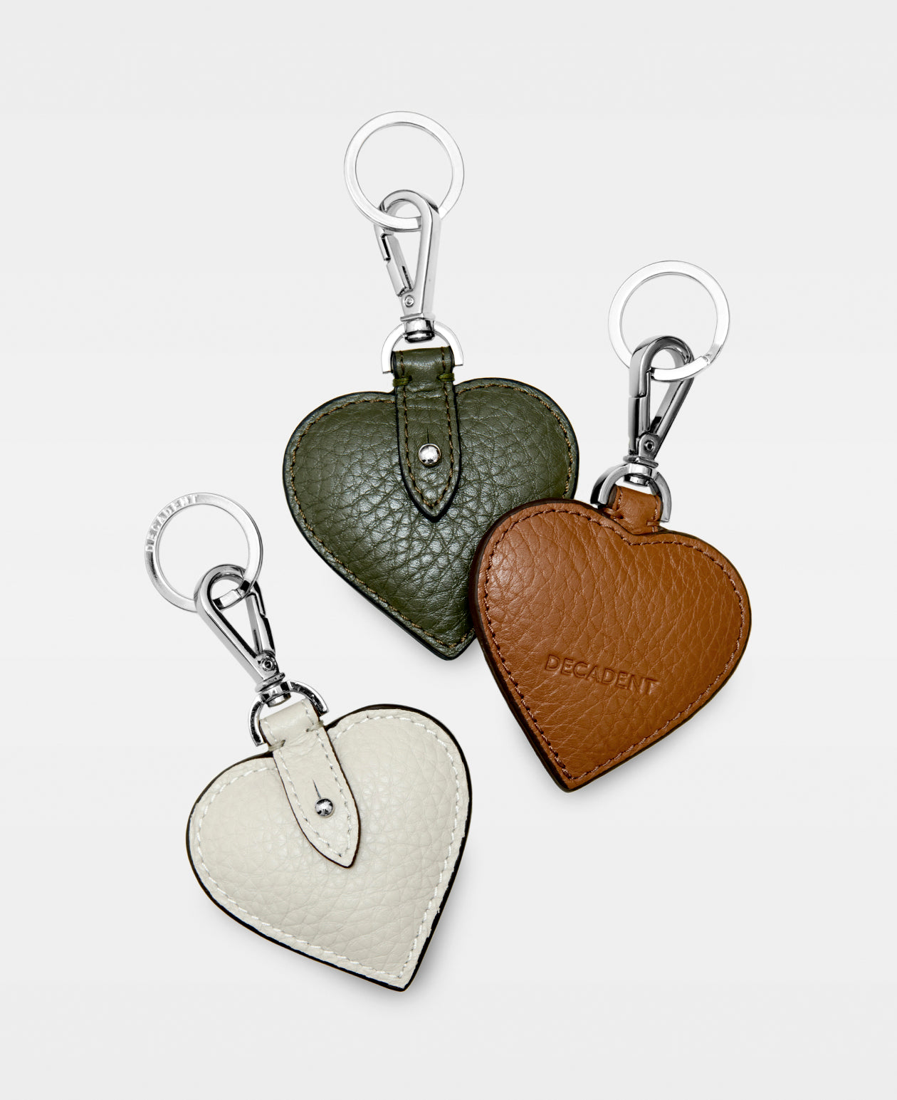 DECADENT COPENHAGEN HEART key ring Nøgleringe Cognac