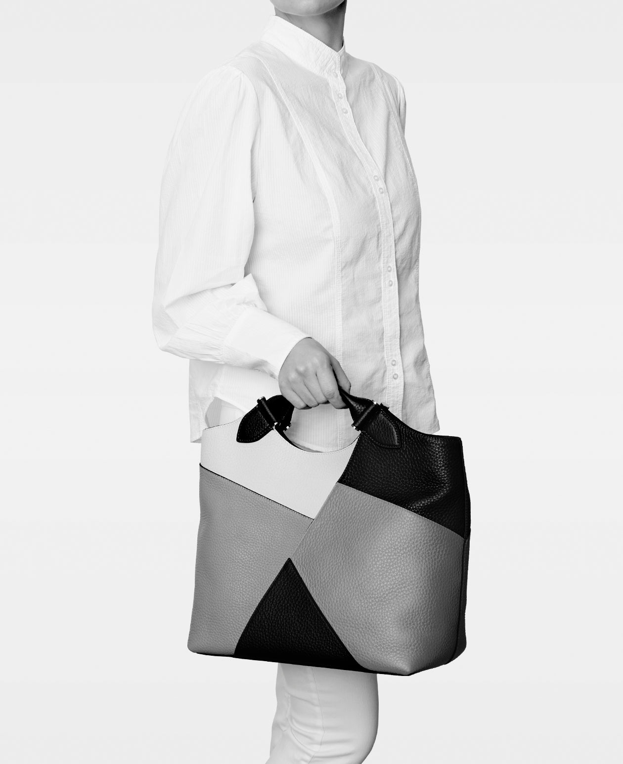 DECADENT COPENHAGEN STELLA patchwork big tote Totes Black