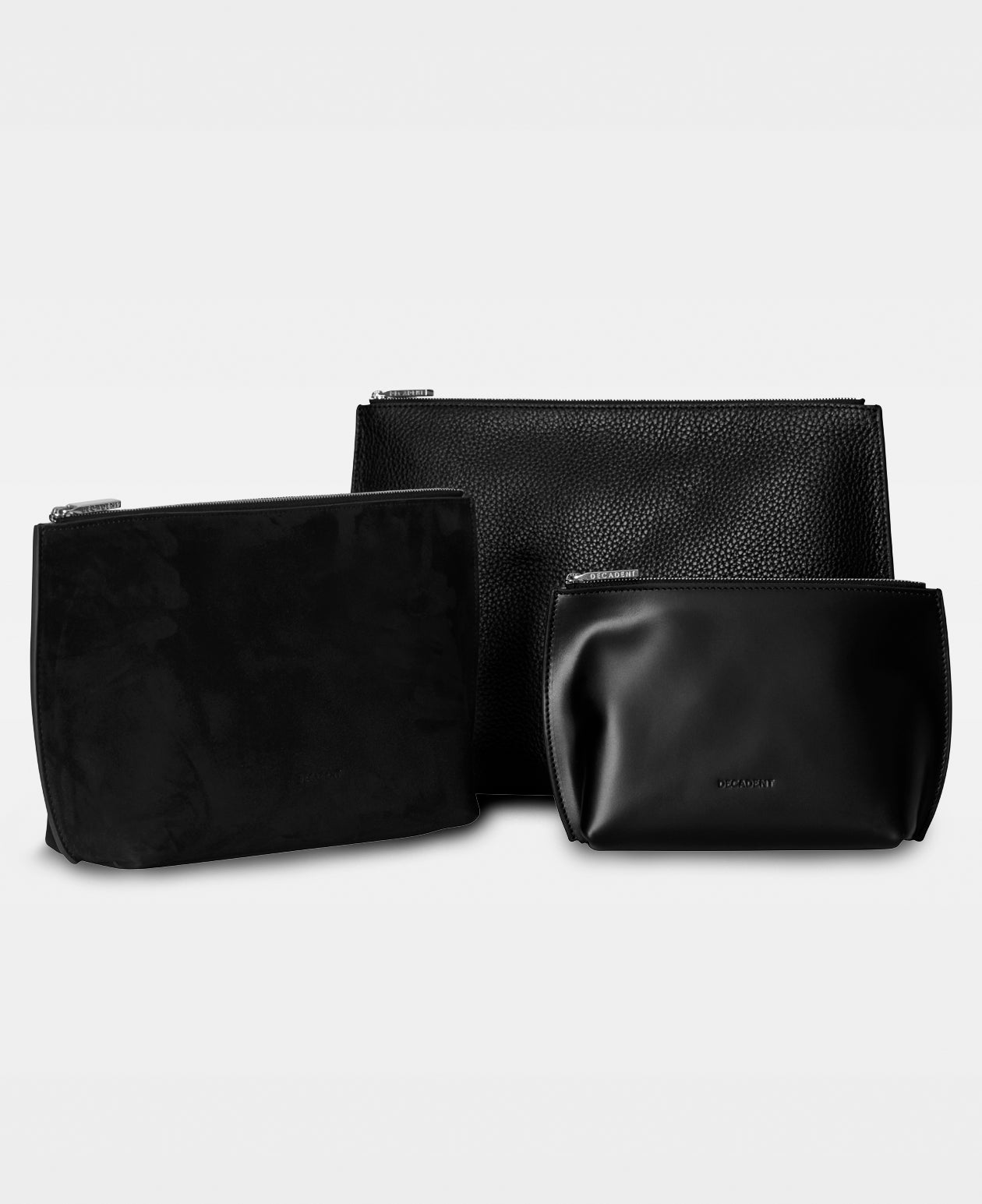 DECADENT COPENHAGEN TRUDY medium makeup bag Makeup pung Suede Black