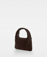 TRACY lille skuldertaske - Suede Dark Brown