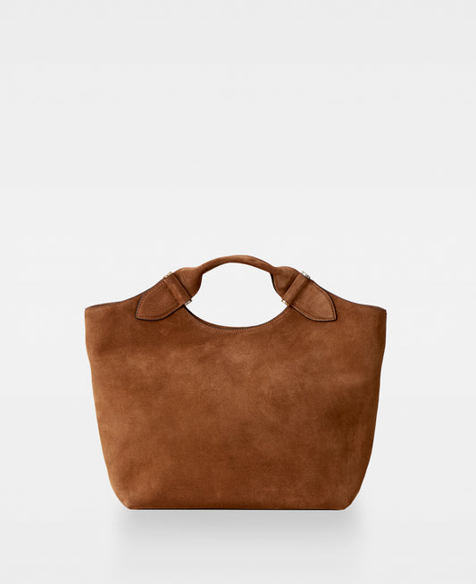 TEDDY tote - Suede Cognac