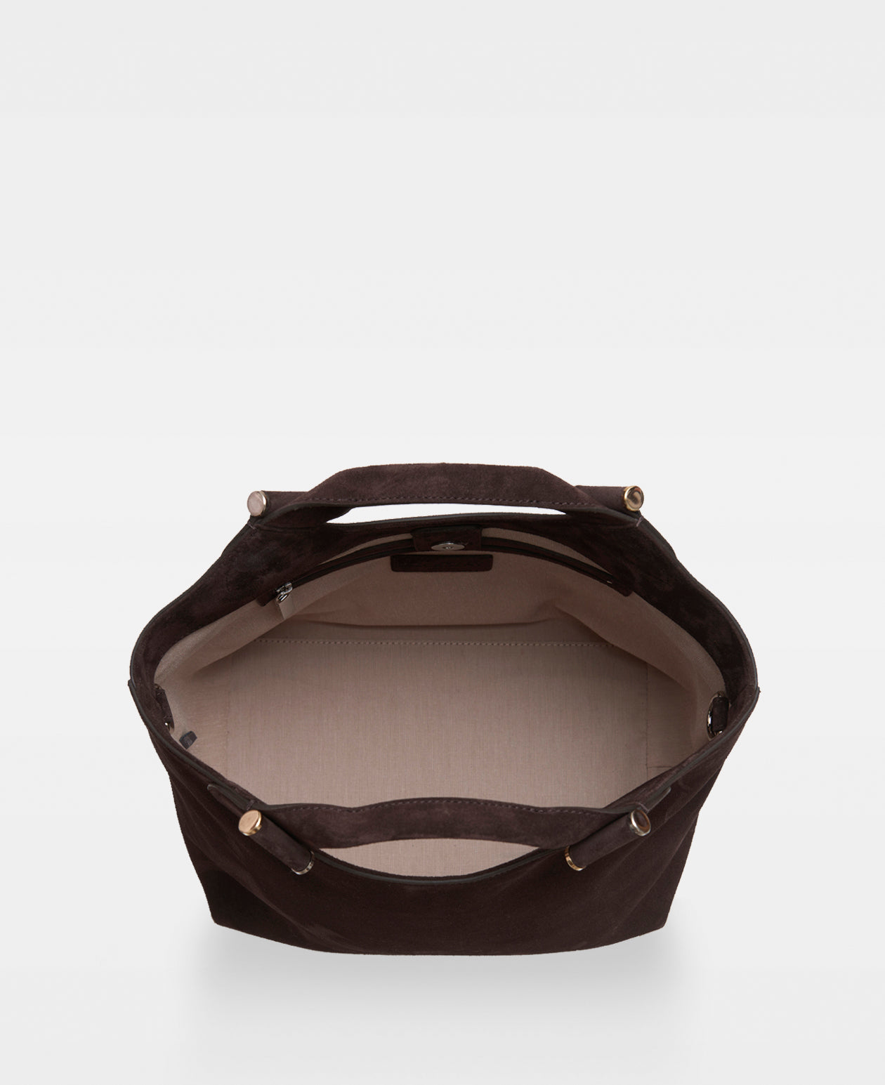 TEDDY tote - Suede Dark Brown