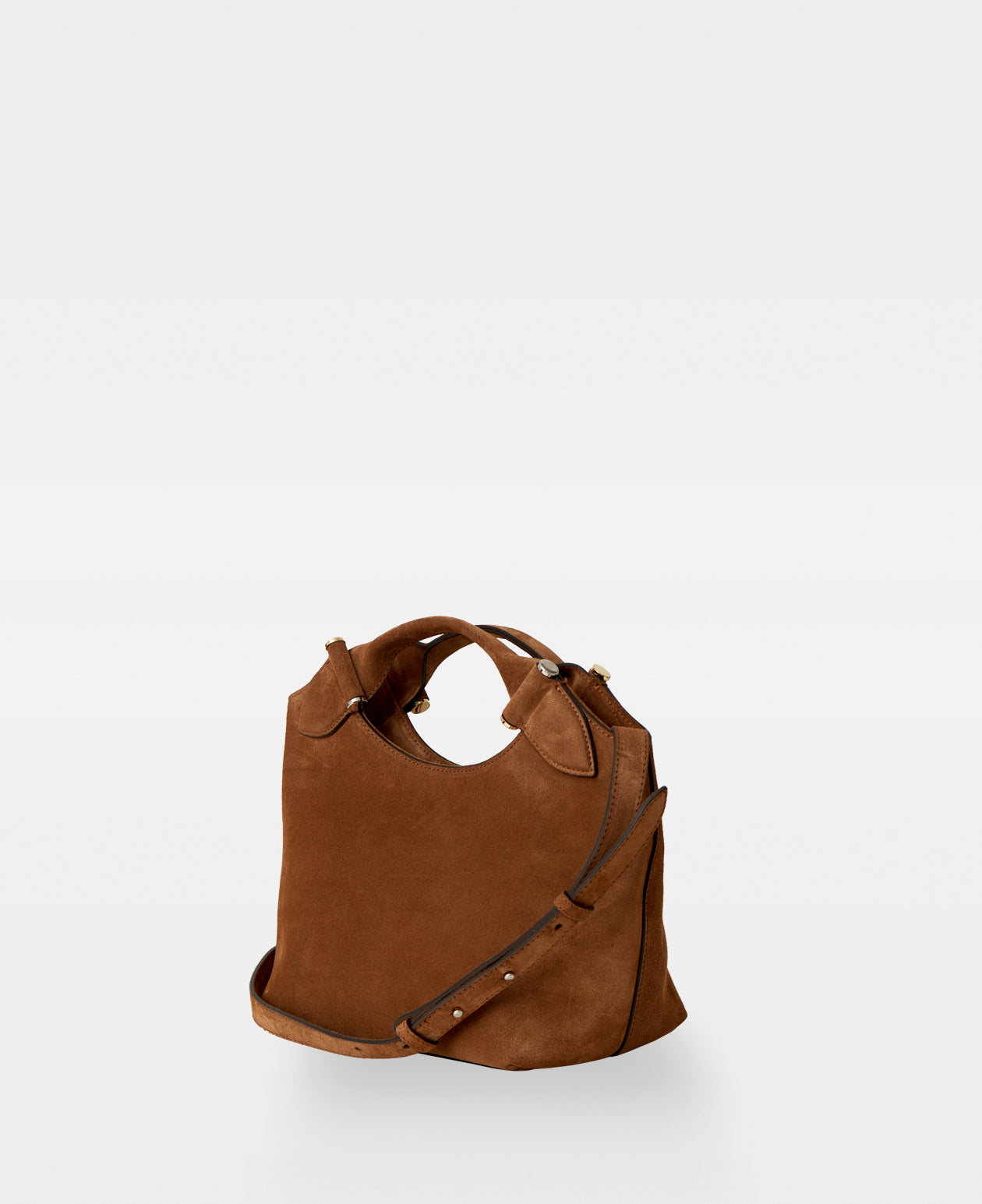 MINNA small tote - Suede Cognac