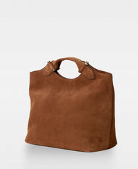 STELLA big tote - Suede Cognac