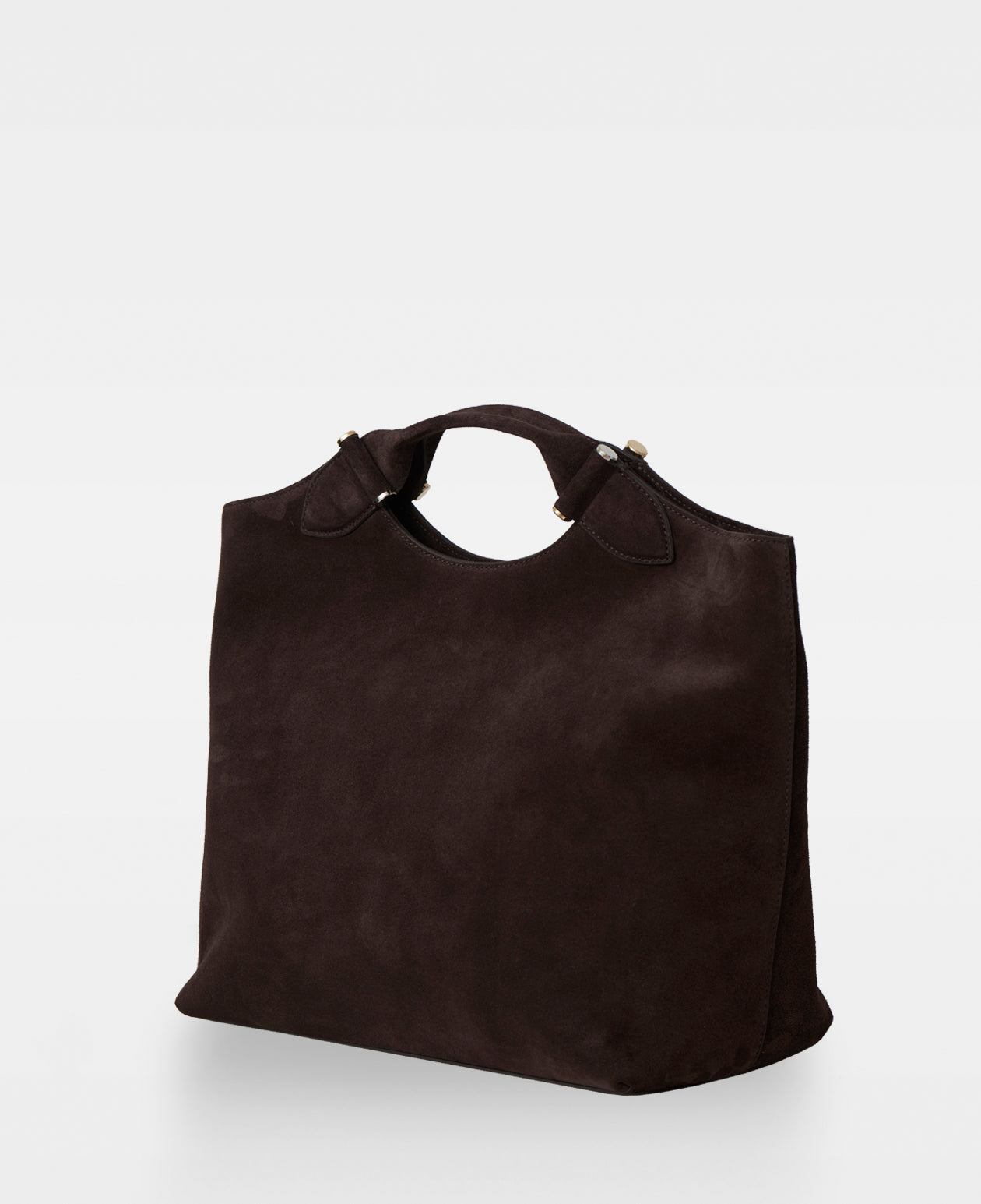STELLA big tote - Suede Dark Brown