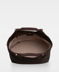 STELLA big tote - Suede Dark Brown