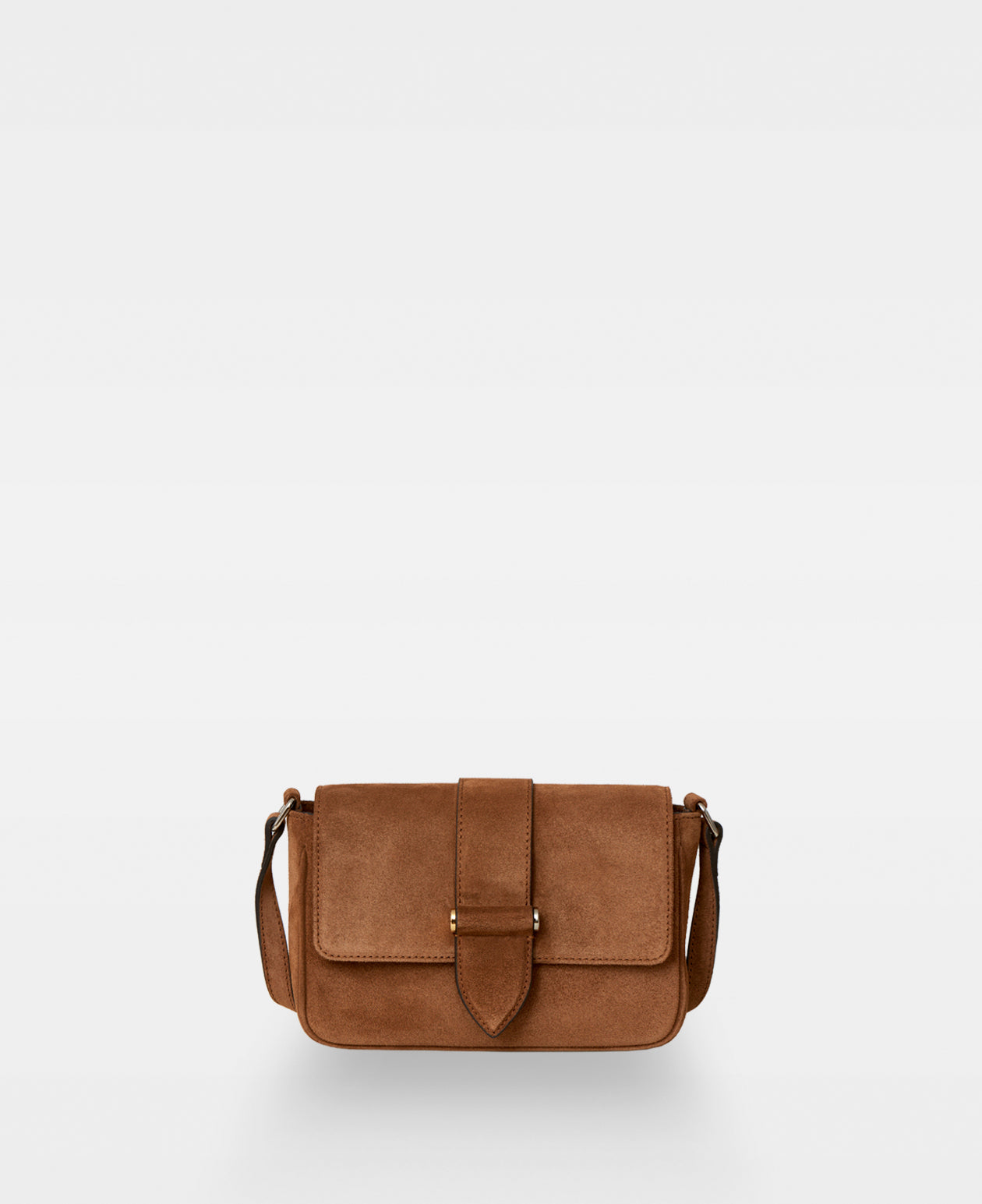 APRIL small crossbody bag - Suede Cognac