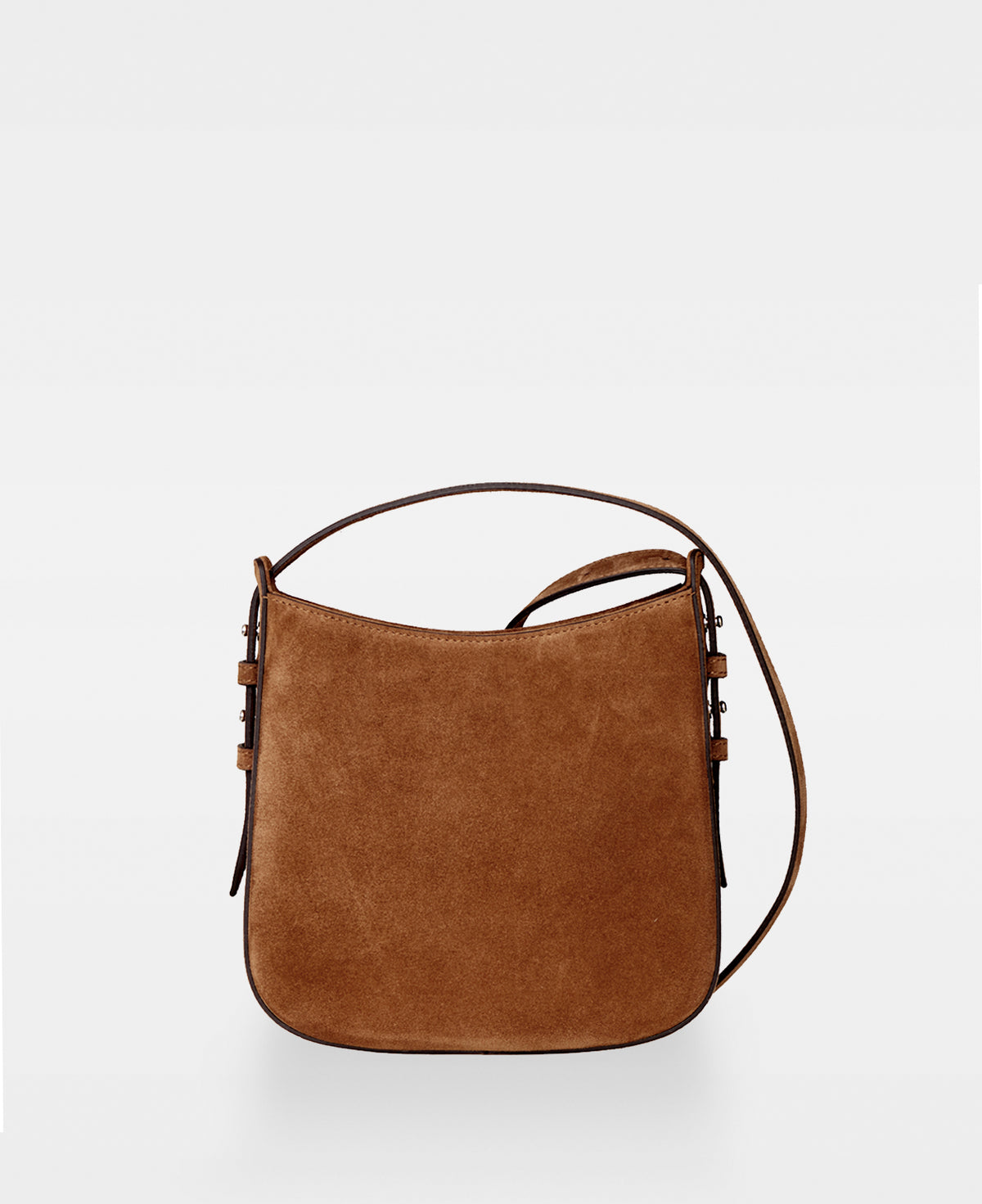 POPPY small hobo bag - Suede Cognac