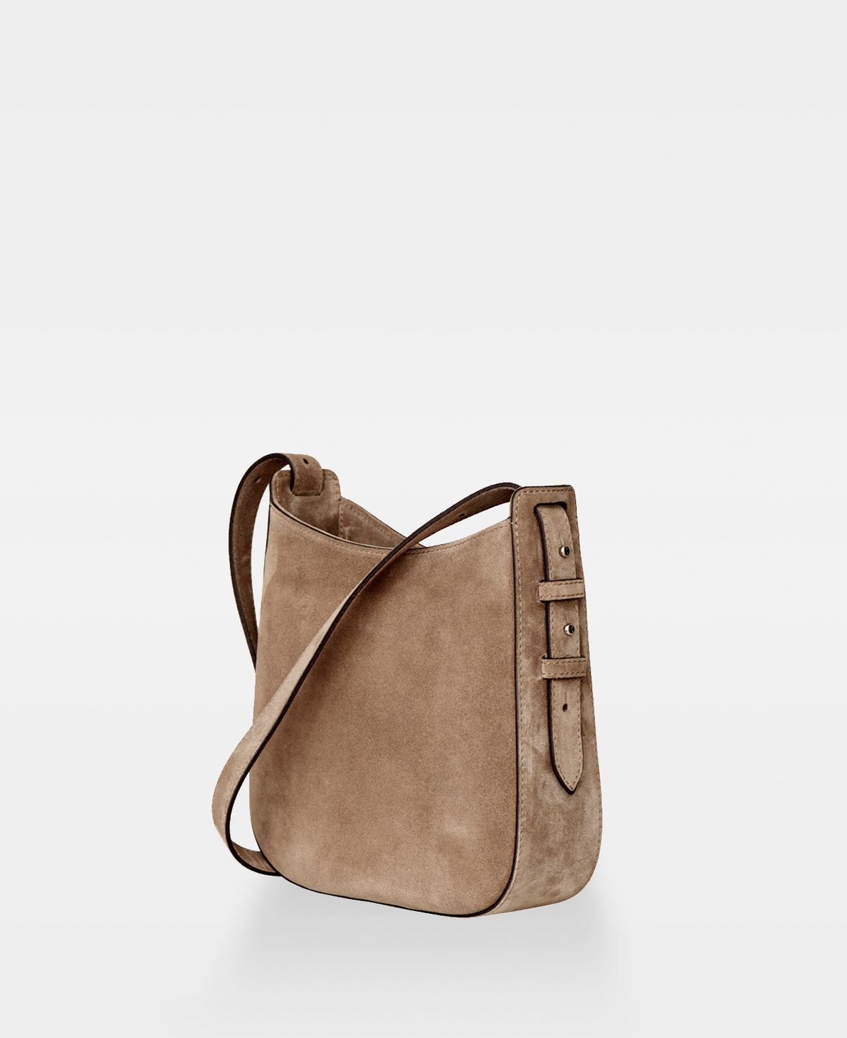 POPPY small hobo bag - Suede Tan