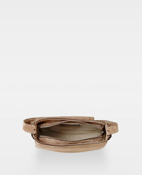 POPPY small hobo bag - Suede Tan