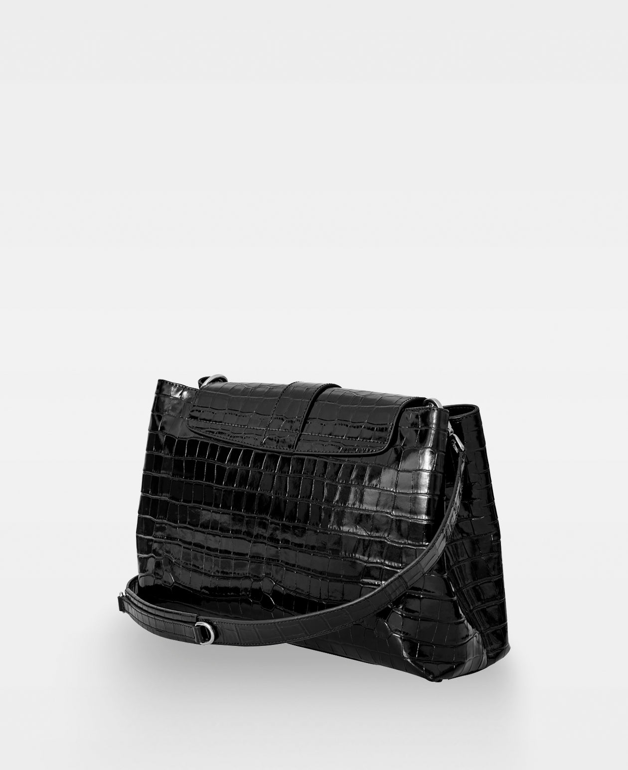 CATHRINE working shoulder bag - Croco Black