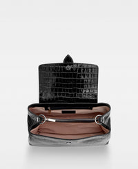 CATHRINE working shoulder bag - Croco Black