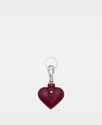 SMALL HEART key ring - Bordeaux