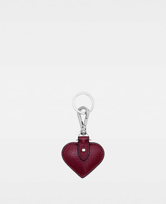 SMALL HEART key ring - Bordeaux