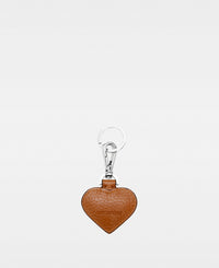 SMALL HEART key ring - Cognac
