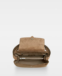 CATHY shoulder bag - Suede Tan