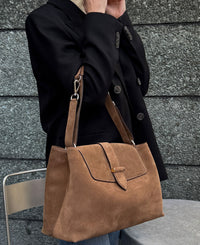 CATHRINE working shoulder bag - Suede Tan
