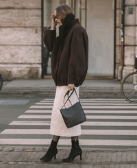 EDITH small bucket bag - Vegetal Black