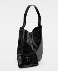 DECADENT COPENHAGEN FARRAH hobo bag Crossbody tasker Croco Black