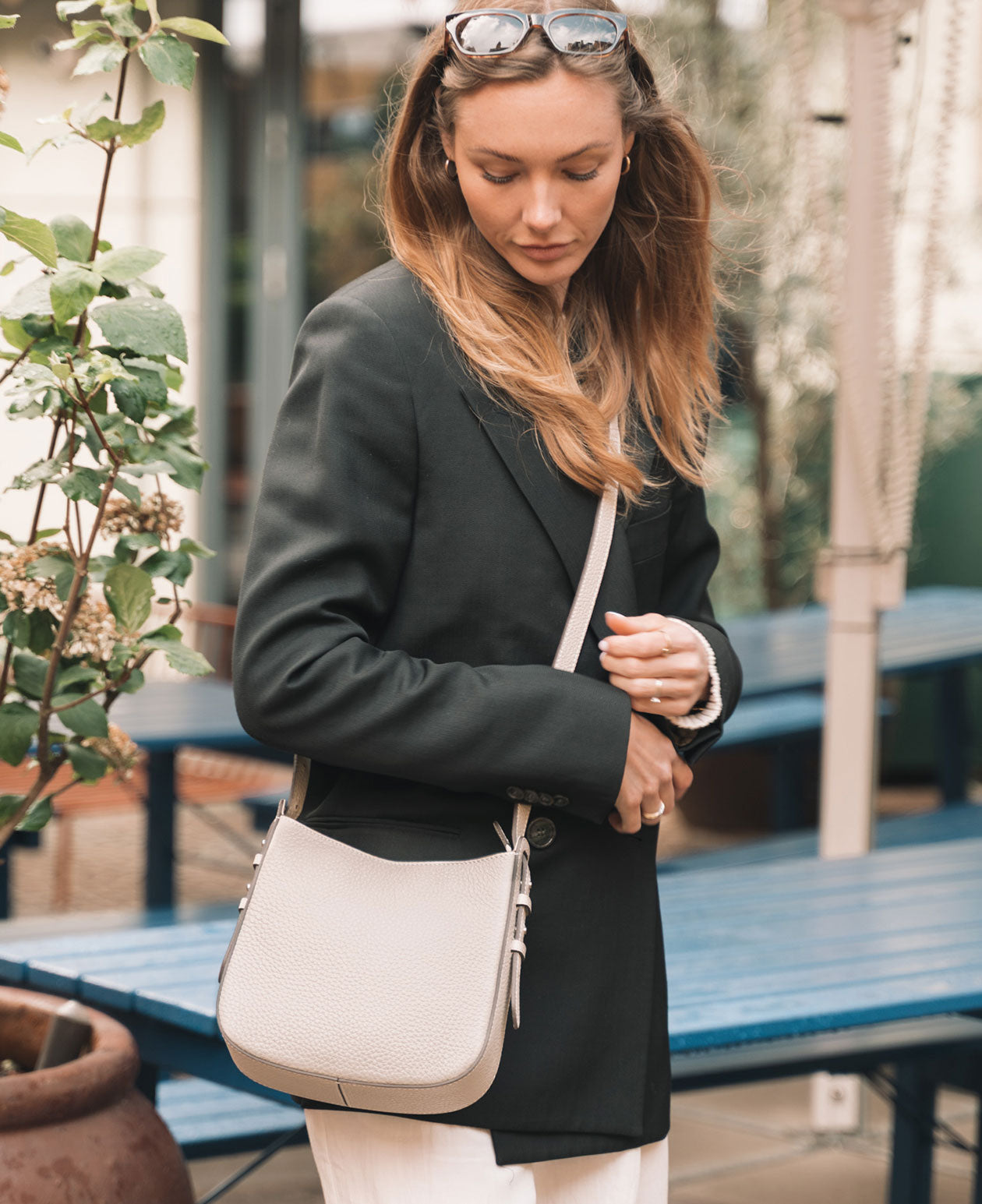 POPPY small hobo bag - Oat
