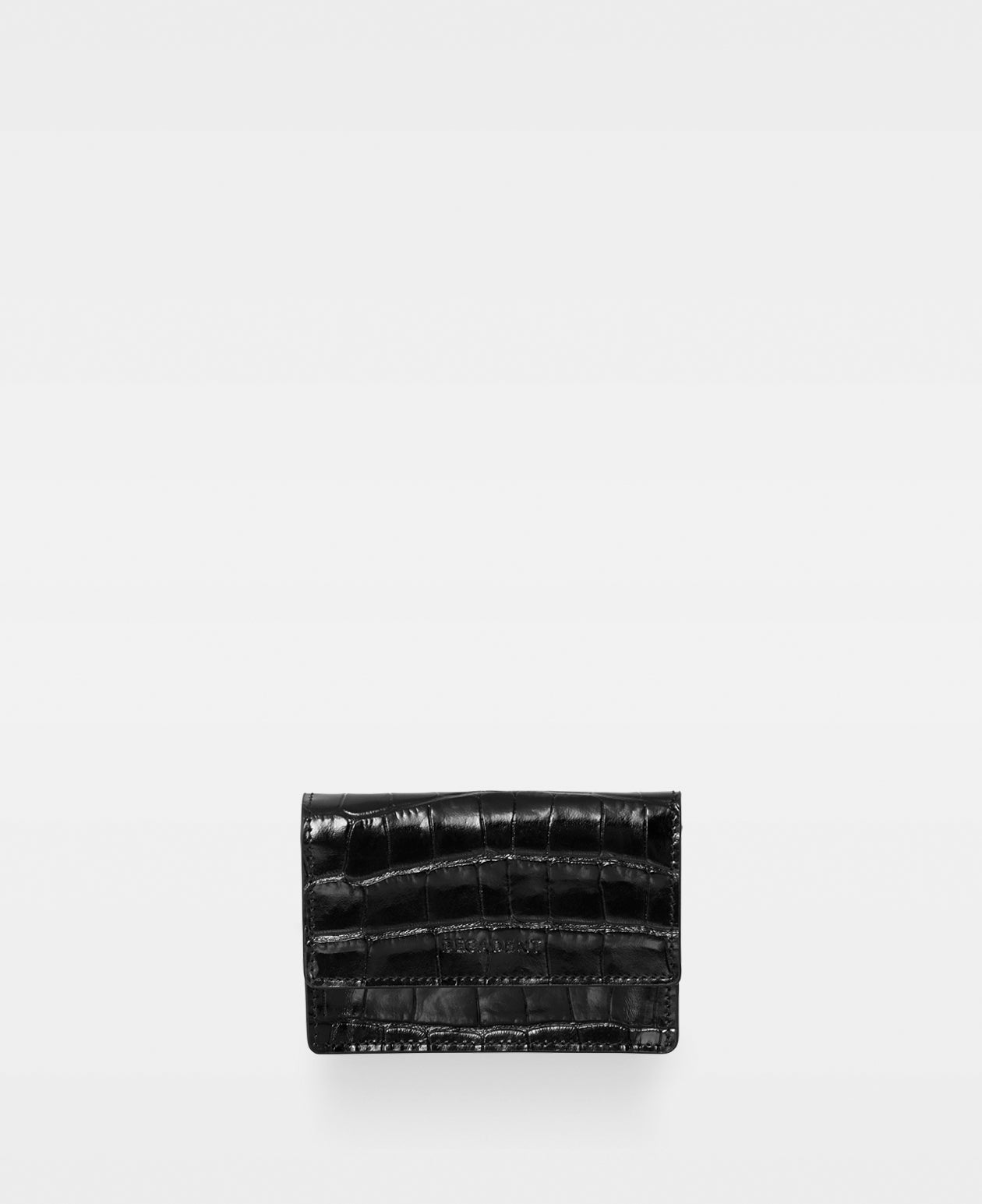 DECADENT COPENHAGEN DARCY tiny wallet Punge Croco Black