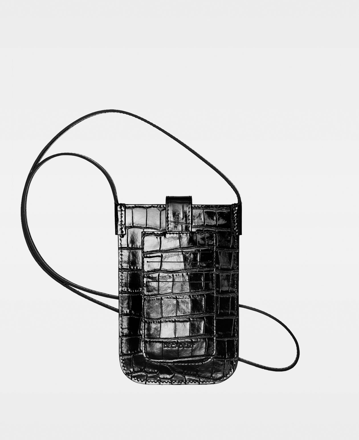 DECADENT COPENHAGEN FIONA mobile crossbody bag Crossbody tasker Croco Black