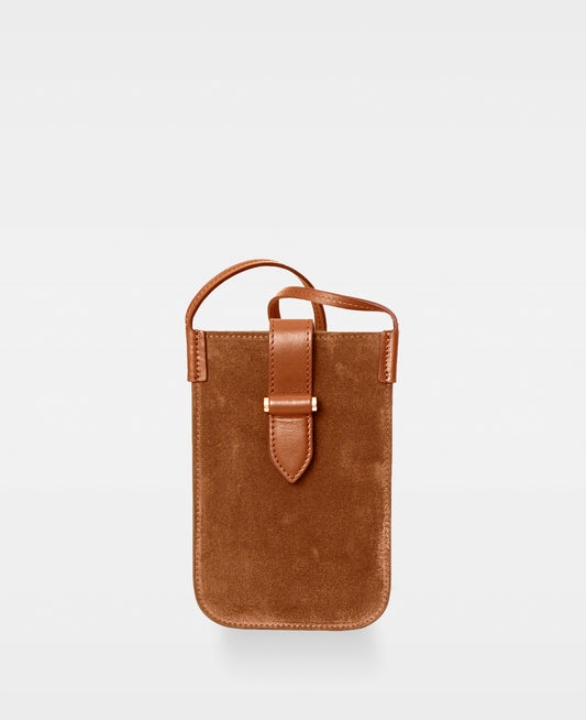 DECADENT COPENHAGEN FIONA mobile crossbody bag Crossbody tasker Suede Cognac