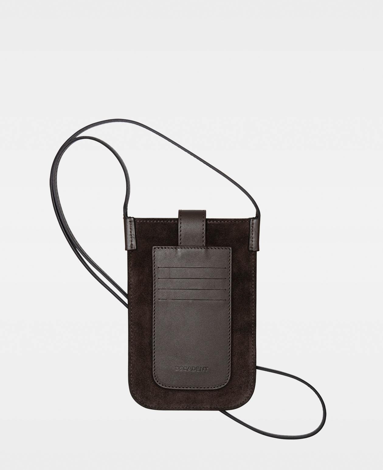 DECADENT COPENHAGEN FIONA mobile crossbody bag Crossbody tasker Suede Dark Brown