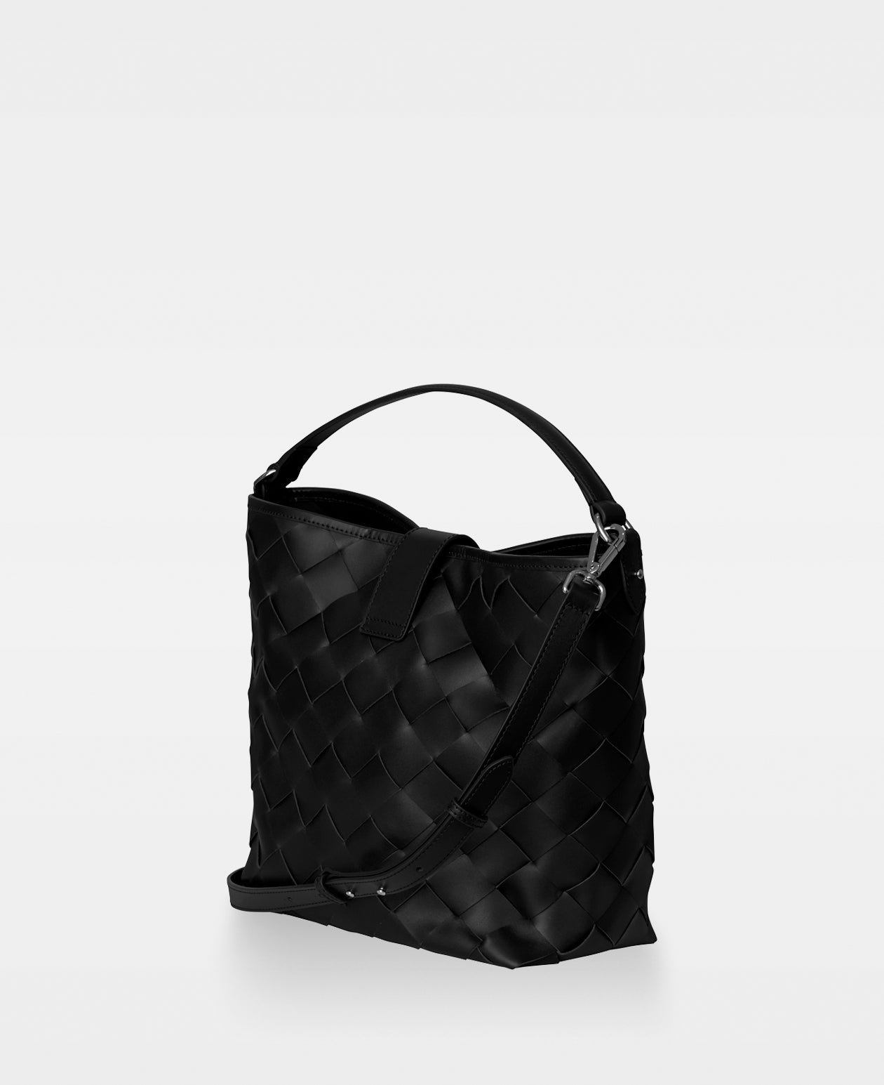 DECADENT COPENHAGEN LOIS woven bucket bag Håndtasker Black