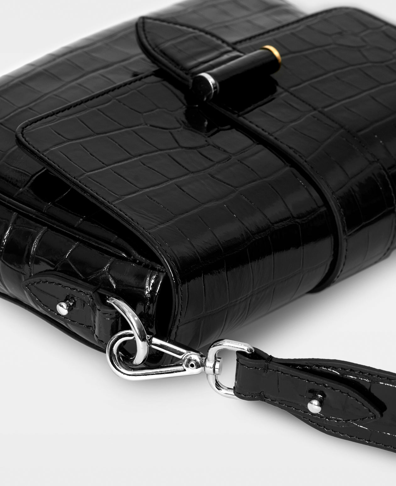 bestyrelse Praktisk Beliggenhed NICKY crossbody bag - Croco Black | Køb online med Fri Fragt