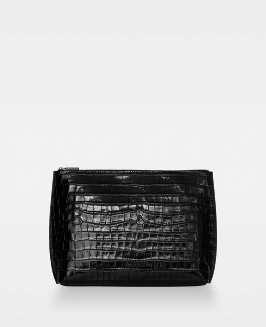 DECADENT COPENHAGEN TAMRA big makeup bag Makeup pung Croco Black