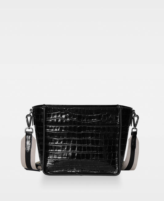 DECADENT COPENHAGEN VIVIAN small bucket bag Skuldertasker Croco Black